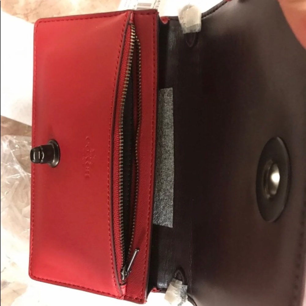 Coach 76152 Quilting Rivets Red/Pewter Belt Bag - Picture 12 of 12